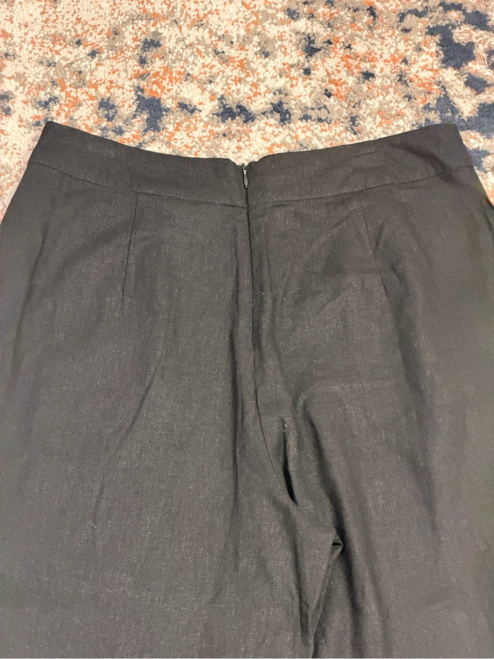 Cynthia Rowley Boho Black Linen Blend Wide Leg Pants Seashell Embellished Size S - Picture 10 of 10